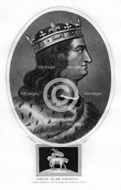 Louis IX, King of France, (1805).Artist: J Chapman