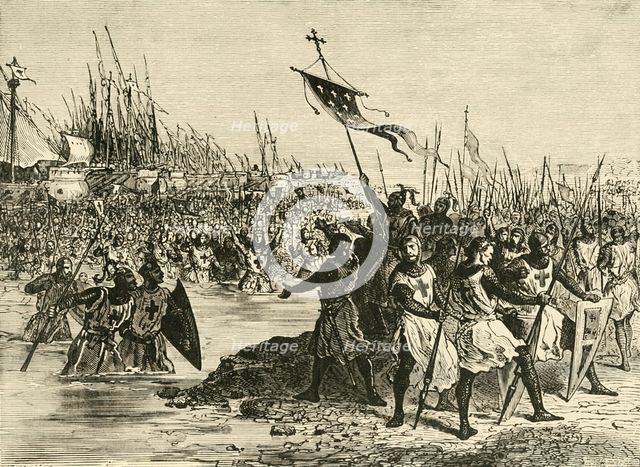 'Louis IX. Landing In Egypt', (1249), 1890. Creator: Unknown.