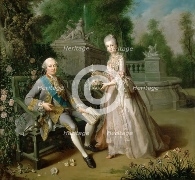 Louis Jean Marie de Bourbon (1725-1793) with his daughter Louise Marie Adélaïde de Bourbon (1753-182