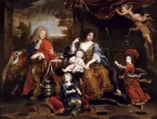 Louis of France, Grand Dauphin (1661-1711), with his family. Artist: Mignard, Pierre (1612-1695)
