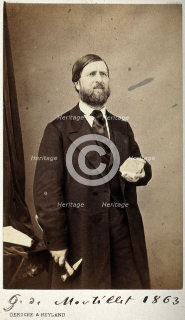 Louis Laurent Gabriel de Mortillet, 1863. Creator: Deroghe & Heyland.