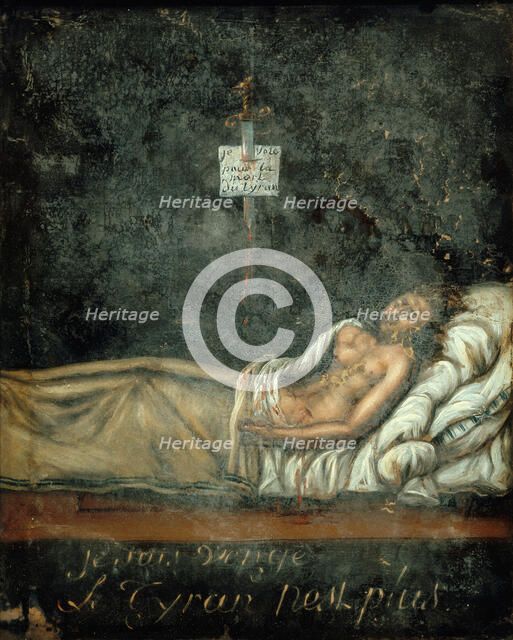 Louis-Michel Le Peletier, Marquis de Saint-Fargeau (1760-1793) on his deathbed, c. 1793. Creator: David, Jacques Louis (1748-1825).