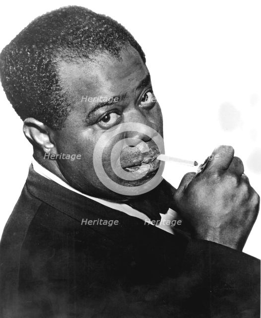 Louis 'Satchmo' Armstrong (c1898-1971), American jazz trumpeter and singer. Artist: Unknown