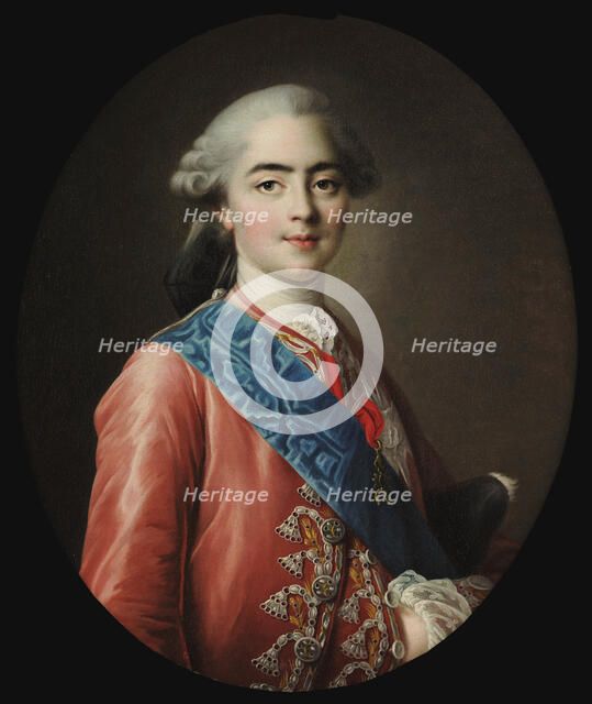 Louis Stanislas Xavier (1755-1824), Count of Provence, 1772. Creator: Drouais, François-Hubert (1727-1775).