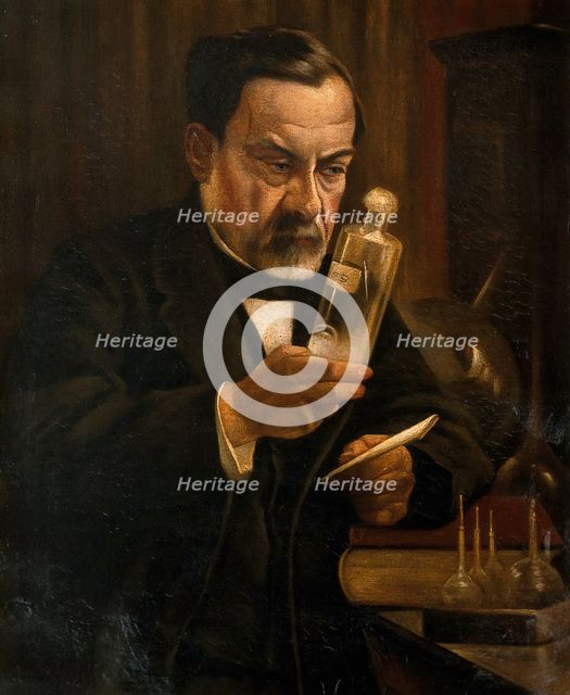 Louis Pasteur, proponent of the 'germ' theory of disease. Creator: Edelfelt, Albert, 1854-1905 (After).