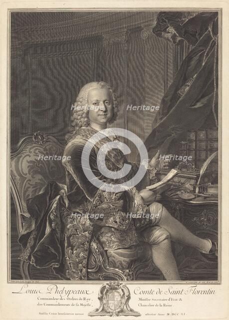 Louis Phelypeaux, comte de Saint Florentin, 1761. Creator: Johann Georg Wille.