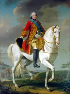 Louis-Philippe, Duc d'Orleans, Saluting his Army on the Battlefield, 1757. Creator: Alexander Roslin