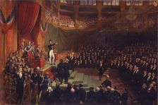 Louis-Philippe I is sworn in as king before the Chamber of Deputies, 9th August 1830, 1831. Creator: Court, Joseph-Désiré (1797-1865)