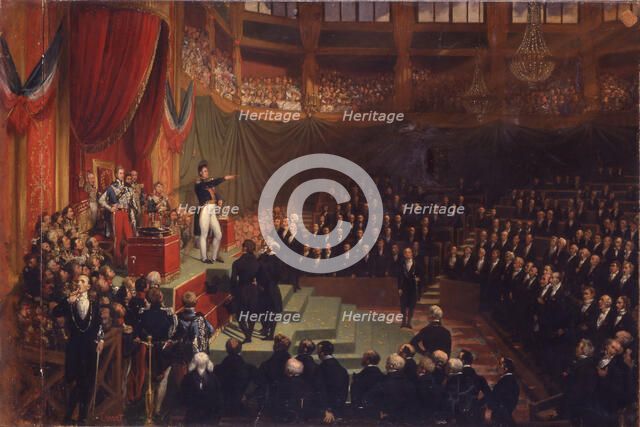Louis-Philippe I is sworn in as king before the Chamber of Deputies, 9th August 1830, 1831. Creator: Court, Joseph-Désiré (1797-1865).
