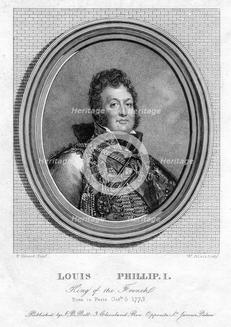 Louis Philippe I, King of France, 19th century.Artist: W Alais