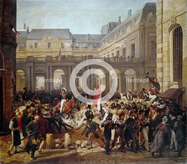 Louis Philippe procedes from the Palais-Royal to the town hall of Paris, 31 July 1830, 1832.