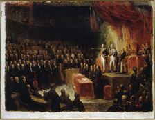 Louis-Philippe taking the oath before the chambers, August 9, 1830. Creator: Ary Scheffer