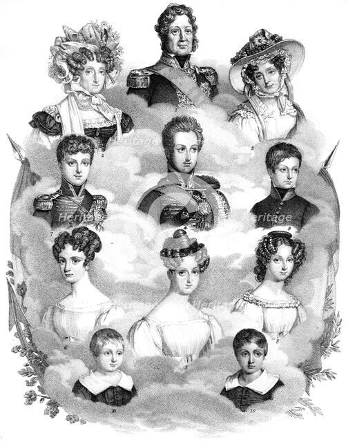 Louis-Phillipe, King of France, and his family, 19th century. Artist: Unknown