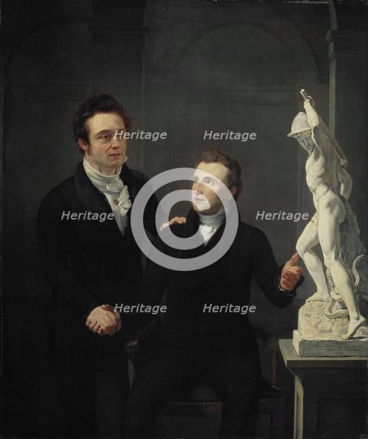 Louis Royer, Sculptor, and Albertus Bernardus Roothaan, Stockbroker, Friend of the Arts..., 1825. Creator: Jan Willem Pieneman.