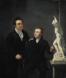 Louis Royer, Sculptor, and Albertus Bernardus Roothaan, Stockbroker, Friend of the Arts..., 1825. Creator: Jan Willem Pieneman