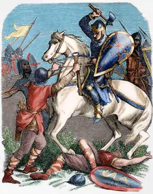 Louis VI the Fat at the Battle of Brenneville, 1119, (19th century). Creator: Unknown