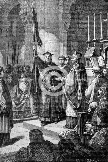 Louis VII, Saint Denis, 1898. Artist: Gustave Demoulin