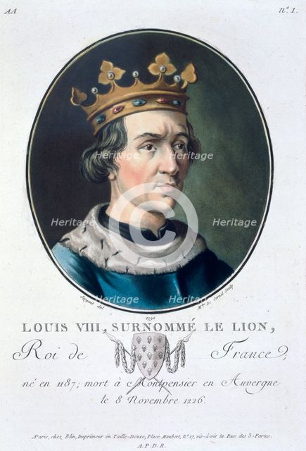Louis VIII, known as 'the Lion', King of France, (1790). Creator: Marie Jeanne Louise Francoise Suzanne Champion de Cernel.