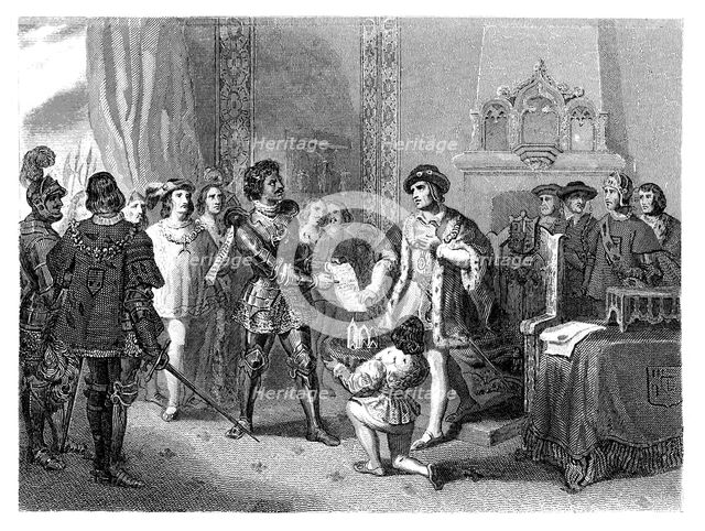 Louis XI (1423-1483) met in Peronne with Charles the Bold, negotiating a support treaty to Burgun…
