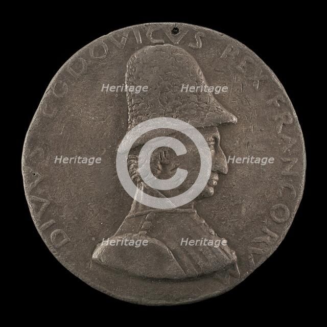 Louis XI, 1423-1483, King of France 1461 [obverse], c. 1460/1466. Creator: Francesco Laurana.