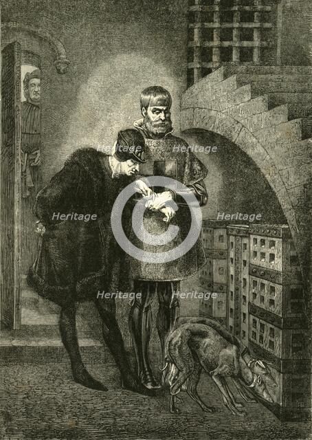 'Louis XI Visiting Cardinal Balue in the Iron Cage', (1469-1481), 1890.   Creator: Unknown.