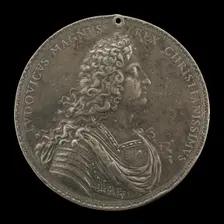 Louis XIV, 1638-1715, King of France 1643 [obverse], 1684. Creator: Michel Molart