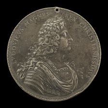 Louis XIV, 1638-1715, King of France 1643 [obverse], 1684. Creator: Michel Molart