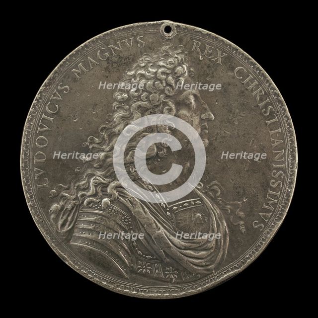 Louis XIV, 1638-1715, King of France 1643 [obverse], 1684. Creator: Michel Molart.