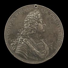 Louis XIV, 1638-1715, King of France 1643 [obverse], 1684. Creator: Michel Molart