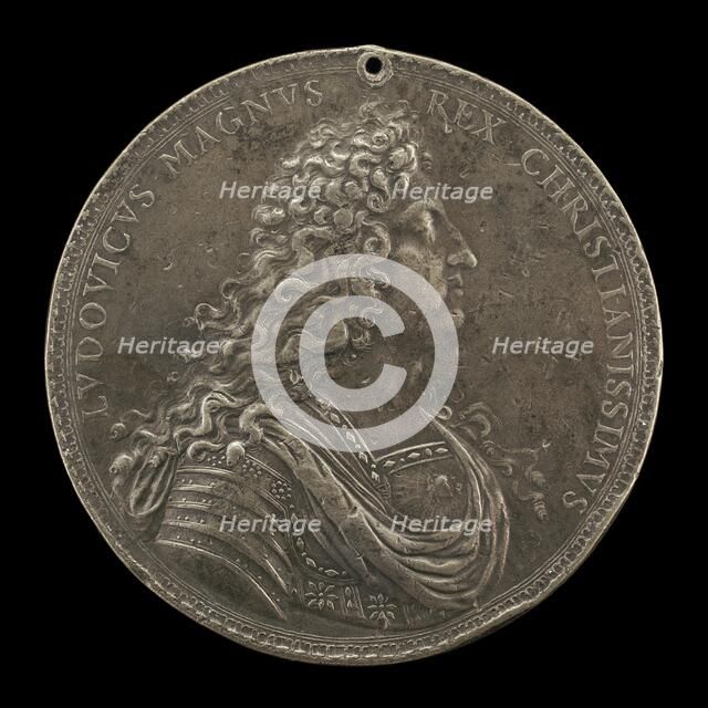 Louis XIV, 1638-1715, King of France 1643 [obverse], 1684. Creator: Michel Molart.