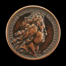 Louis XIV, 1638-1715, King of France 1643 [obverse], c. 1713. Creator: Jean Mauger