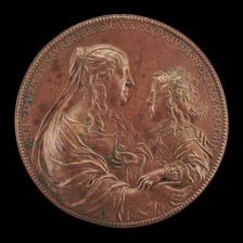 Louis XIV, 1638-1715, King of France 1643, and his mother Anne of Austria, after 1645. Creator: Unknown