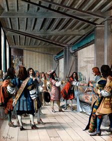Louis XIV of France visiting the Gobelins tapestry works, 17th century (late 19th century)