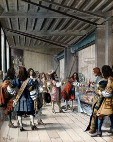 Louis XIV of France visiting the Gobelins tapestry works, 17th century (late 19th century)