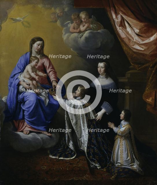 Louis XIV offers the Madonna a crown and sceptre, c. 1643.