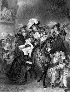 Louis XIV and the Sister of Charity.Artist: GH Adcock