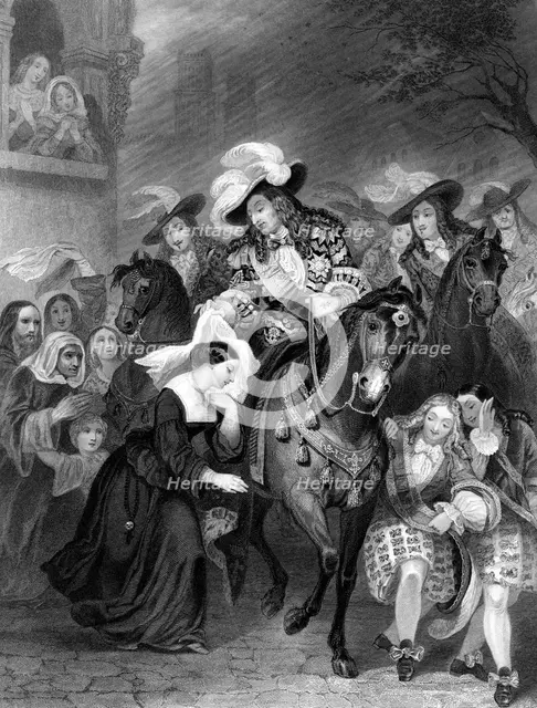 Louis XIV and the Sister of Charity.Artist: GH Adcock