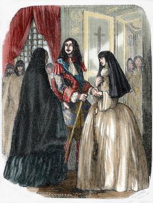 Louis XIV and his mistress Louise de La Valliere, 19th century. Creator: Unknown