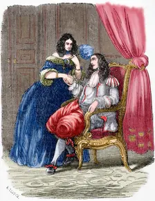 Louis XIV and his mistress Madame de Montespan, 19th century. Creator: Unknown