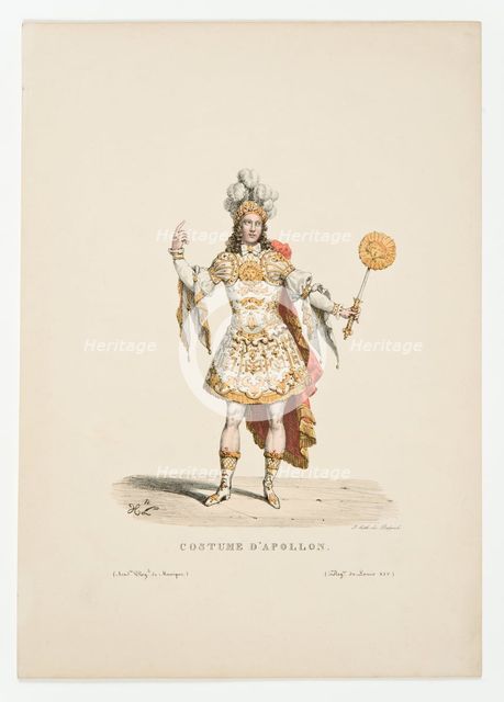 Louis XIV as Apollo in the ballet Noces de Thétis et Pélée in 1654. Artist: Anonymous  