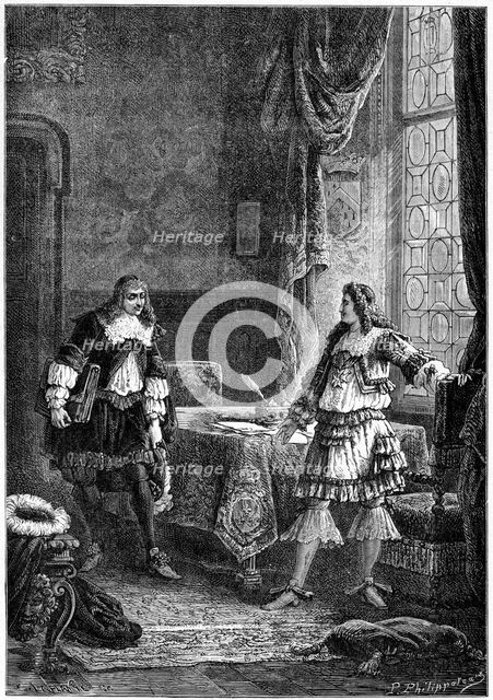 Louis XIV dismisses Nicolas Fouquet, 1898. Artist: Laplante