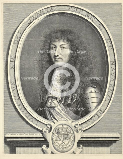 Louis XIV, King of France (1638-1715), 1664. Artist: Nanteuil, Robert (1623-1678)