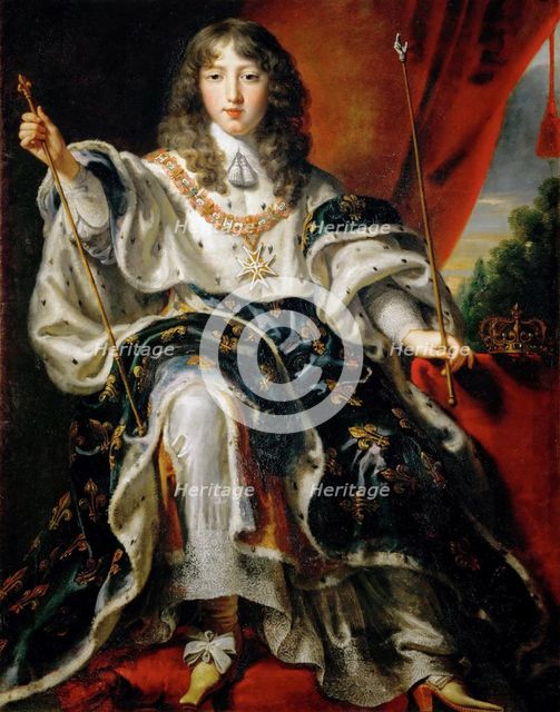 Louis XIV, King of France (1638-1715) in his Coronation Robes. Artist: Egmont, Justus van (1601-1674)
