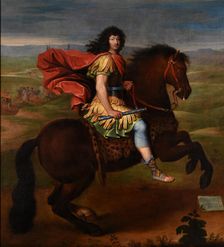 Louis XIV, King of France (1638-1715) on horseback, ca 1675. Creator: Mignard, Pierre (1612-1695)
