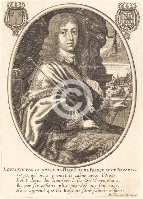 Louis XIV, King of France. Creator: Balthasar Moncornet.