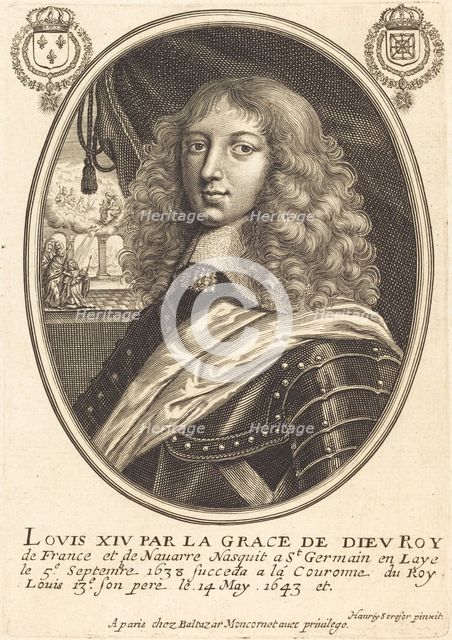 Louis XIV, King of France. Creator: Balthasar Moncornet.