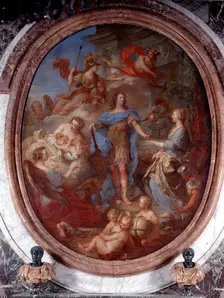 Louis XIV Presenting Peace to Europe early 18th century. Artist: Francois Lemoyne