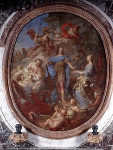 Louis XIV Presenting Peace to Europe early 18th century. Artist: Francois Lemoyne