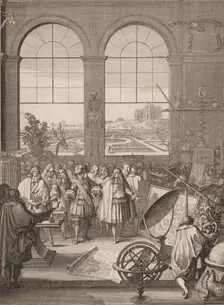 Louis XIV Visiting the Royal Academy of Sciences, 1671. Creator: Sébastien Le Clerc the Younger