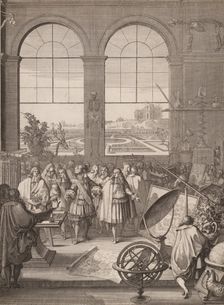 Louis XIV Visiting the Royal Academy of Sciences, 1671. Creator: Sébastien Le Clerc the Younger